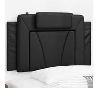 vidaXL Coussin de Tête de Lit, Oreiller de Lecture avec Fermeture à Glissière, Coussin de Lecture pour Lit Chambre, Noir 80 374760 Noir G