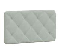 vidaXL Coussin de Tête de Lit, Oreiller de Tête de Lit avec Bandes Auto-agrippantes, Coussin Rembourré Chambre à Coucher, Gris Clair 90 cm Velours