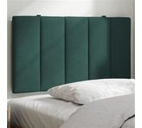 vidaXL Coussin de Tête de Lit, Oreiller de Tête de Lit avec Bandes Auto-agrippantes, Coussin Rembourré Chambre à Coucher, Vert Foncé 80 cm Velours Vert G