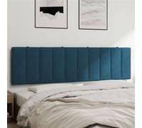 vidaXL Coussin de Tête de Lit, Oreiller de Tête de Lit avec Bandes Auto-agrippantes, Coussin Rembourré Chambre à Coucher, 374685 Bleu G