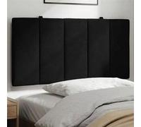vidaXL Coussin de Tête de Lit, Oreiller de Tête de Lit avec Bandes Auto-agrippantes, Coussin Rembourré Chambre à Coucher, 374657 Noir G