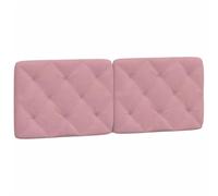 vidaXL Coussin de Tête de Lit, Oreiller de Tête de Lit avec Bandes Auto-agrippantes, Coussin Rembourré Chambre à Coucher, Rose 140 cm Velours