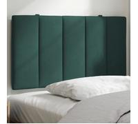 vidaXL Coussin de tête de lit – Rembourré, bandes auto-agrippantes – Velours 80 cm Vert foncé