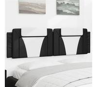 vidaXL Coussin de Tête de Lit, Oreiller de Tête de Lit avec Bandes Auto-agrippantes, Coussin Rembourré Chambre à Coucher, 374809 Noir G