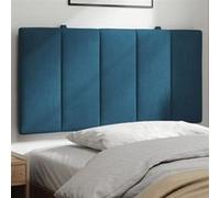 vidaXL Coussin de Tête de Lit, Oreiller de Tête de Lit avec Bandes Auto-agrippantes, Coussin Rembourré Chambre à Coucher, 374659 Bleu G