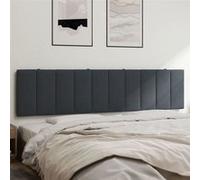 vidaXL Coussin de Tête de Lit, Oreiller de Tête de Lit avec Bandes Auto-agrippantes, Coussin Rembourré Chambre à Coucher, 374690 Gris G