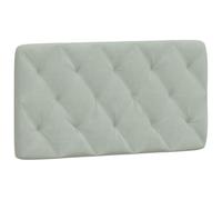 vidaXL Coussin de Tête de Lit, Oreiller de Tête de Lit avec Bandes Auto-agrippantes, Coussin Rembourré Chambre à Coucher, Gris Clair 100 cm Velours