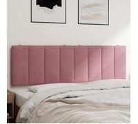 vidaXL Coussin de tête de lit Hanko – Bandes auto-agrippantes, rembourré – 160 cm velours rose