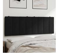 vidaXL Coussin de tête de lit Hanko – Rembourré, bandes auto-agrippantes – Velours Noir 120 cm
