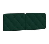 vidaXL Coussin de Tête de Lit, Oreiller de Tête de Lit avec Bandes Auto-agrippantes, Coussin Rembourré Chambre à Coucher, Vert Foncé 140 cm Velours