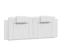 vidaXL Coussin de tête de lit Viana Blanc 140 cm Similicuir