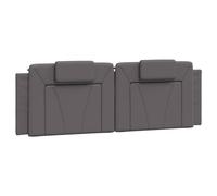 vidaXL Coussin de tête de lit Viana Gris 160 cm Similicuir