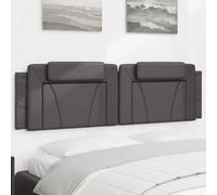 vidaXL Coussin de tête de lit Viana gris 180 cm similicuir