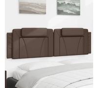 vidaXL Coussin de tête de lit Viana marron 180 cm similicuir
