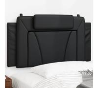 vidaXL Coussin de Tête de Lit, Oreiller de Lecture avec Fermeture à Glissière, Coussin de Lecture pour Lit Chambre, Noir 100 374774 Noir G