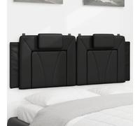 vidaXL Coussin de tête de lit Viana noir 120 cm similicuir
