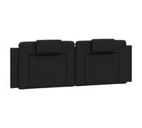 vidaXL Coussin de tête de lit Viana Similicuir Noir 160 cm