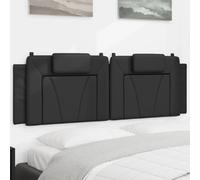 vidaXL Coussin de tête de lit Viana noir 160 cm similicuir
