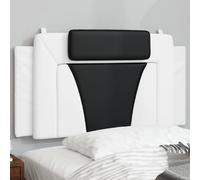 vidaXL Coussin de tête de lit Viana noir et blanc 100 cm similicuir