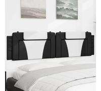 vidaXL Coussin de tête de lit Viana noir et blanc 200 cm similicuir