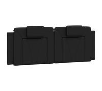 vidaXL Coussin de tête de lit noir 152 cm similicuir