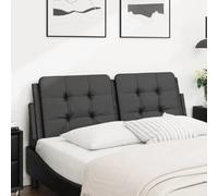 vidaXL Coussin de tête de lit Zadar noir 120 cm similicuir