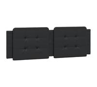 vidaXL Coussin de tête de lit Zadar rembourré, similicuir, noir 160 cm