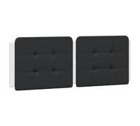 vidaXL Coussin de tête de lit Zadar Noir et Blanc 140 cm Similicuir