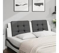 vidaXL Coussin de tête de lit Zadar, Oreiller Rembourré de Tête de Lit, Accessoire de Lit de Chambre à Coucher Intérieur, Noir et Blanc 160 cm Similicuir
