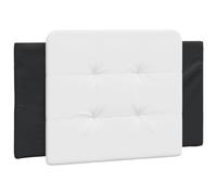 vidaXL Coussin de tête de lit Zadar Noir et Blanc 80 cm Similicuir