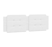 vidaXL Coussin de tête de lit Zadar, Oreiller Rembourré de Tête de Lit, Accessoire de Lit de Chambre à Coucher Intérieur, Blanc 160 cm Similicuir