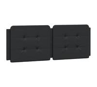 vidaXL Coussin de tête de lit Zadar Rembourré similicuir noir 140 cm