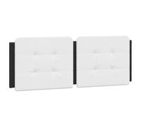 vidaXL Coussin de tête de lit Zadar – Similicuir blanc et noir 140 cm