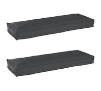 vidaXL Coussin d'extérieur Noir Polyester Standard