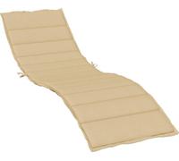 vidaXL Coussin pour bain de soleil Melange Beige 200x70x4 cm Tissu
