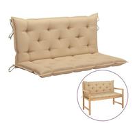 vidaXL Coussin pour balancelle Beige 120 cm Tissu Beige