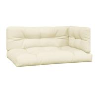 vidaXL Coussin pour palette 3 pcs. tissu crème