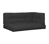 vidaXL Coussin pour palette 5 pcs. noir tissu
