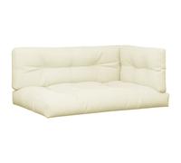 vidaXL Coussin pour palette 5 pcs. tissu crème