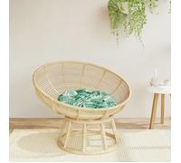 vidaXL Coussin rond antidérapante motif de feuilles Ø 60 x11 cm tissu Oxford