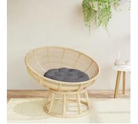 vidaXL Coussin Rond, Galette de Chaise Antidérapante, Coussin Rembourré, Décoration Jardin Terrasse Patio Extérieur, Anthracite Ø 60 x11 cm Tissu Oxford Anthracite G