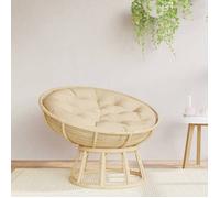 vidaXL Coussin rond beige Ø 100 x11 cm tissu oxford