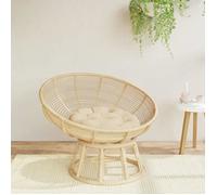 vidaXL Coussin rond beige Ø 60 x11 cm tissu oxford 361943