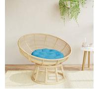 vidaXL Coussin rond bleu clair Ø 60 x11 cm tissu oxford 361944