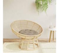 Coussin Rond, Galette de Chaise Antidérapante, Coussin Rembourré, Décoration Jardin Terrasse Patio Extérieur, Taupe Ø 60 x11 cm Tissu Oxford