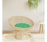 vidaXL Coussin Rond, Galette de Chaise Antidérapante, Coussin Rembourré, Décoration Jardin Terrasse Patio Extérieur, Vert Ø 60 x11 cm Tissu Oxford