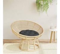 vidaXL Coussin rond galette de chaise rembourrée antidérapante Ø 60 x11 cm Tissu Oxford Noir
