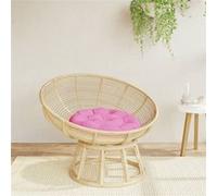 vidaXL Coussin Rond, Galette de Chaise Antidérapante, Coussin Rembourré, Décoration Jardin Terrasse Patio Extérieur, Rose Ø 60 x11 cm Tissu Oxford