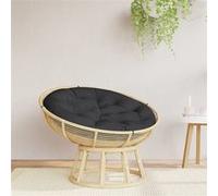 vidaXL Coussin Rond, Galette de Chaise Antidérapante, Coussin Rembourré, Décoration Jardin Terrasse Patio Extérieur, Noir Ø 100 x11 cm Tissu Oxford Noir G