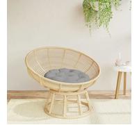 vidaXL Coussin Rond, Galette de Chaise Antidérapante, Coussin Rembourré, Décoration Jardin Terrasse Patio Extérieur, Gris Ø 60 x11 cm Tissu Oxford